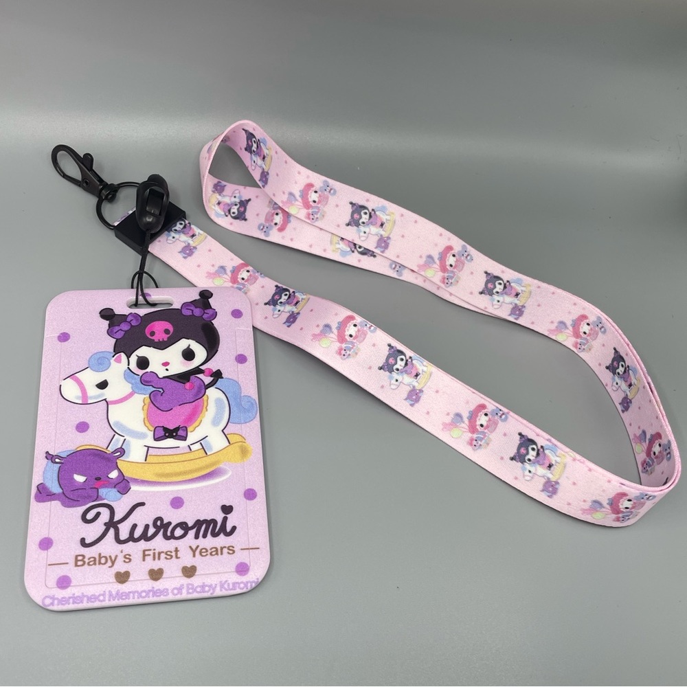 Baby Kuromi Lanyard with Case
